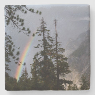 Regenboog in het Yosemite Park California Square O Stenen Onderzetter