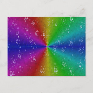 Regenboog in olifantenhuidleder Optisch Briefkaart