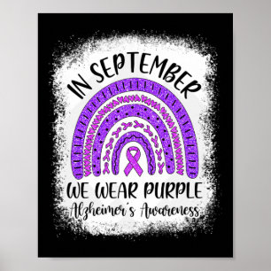 Regenboog In September Draag we Paarse Alzheimer A Poster
