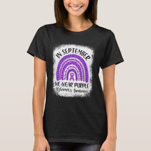 Regenboog In september Draag we Paarse Heimerheime T-shirt
