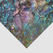Regenboog Iridiscerende Abalone Strand Schelp Tissuepapier (Detail)