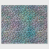 Regenboog Iriserende Gradiënt en Luipaardplekken Cadeaupapier (Vlak)