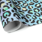 Regenboog Iriserende Gradiënt en Luipaardplekken Cadeaupapier (Rol Hoek)