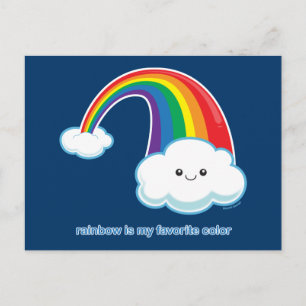 Regenboog is mijn favoriete kleur briefkaart
