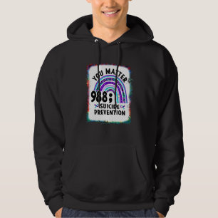 Regenboog Je Bent Belangrijk 988 Preventie Suïcide Hoodie