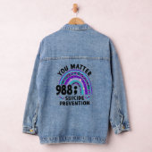 Regenboog je doet er 988: Zelfmoordpreventie waars Denim Jacket (Hangar)
