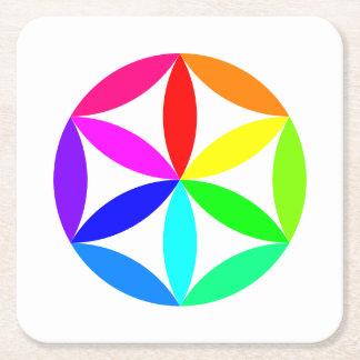Regenboog Kaleidoscoop Papier Onderzetter