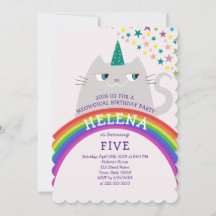 Regenboog Kat Eenhoorn 5e Verjaardag