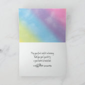 Regenboog Kat Pet Loss Sympathie Kaart (Binnen)