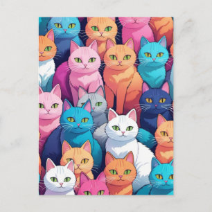 Regenboog Katten, Postcrossing Briefkaart