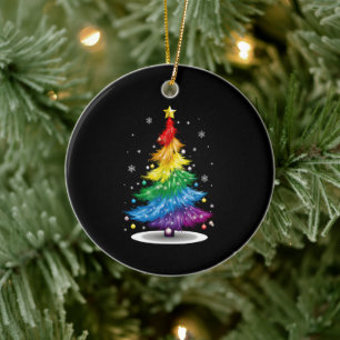 Regenboog Kerstboom Merry Xmas LGBTQ+ Pride Keramisch Ornament
