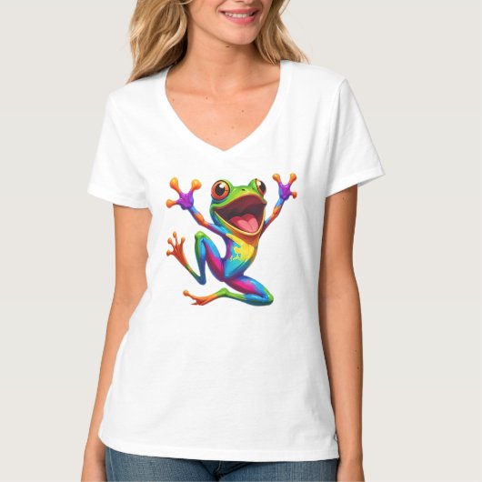 Regenboog Kikker T-shirt (Voorkant)