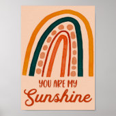 Regenboog Kinderkamer Poster Cute Babykamer Print (Voorkant)