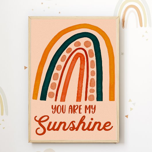 Regenboog Kinderkamer Poster Cute Babykamer Print