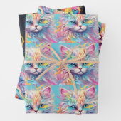 Regenboog kittens inpakpapier vel (In situ)