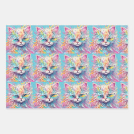 Regenboog kittens inpakpapier vel