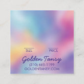 Regenboog Kleding Sieraden Prijs Maat Hang Label (Achterkant)