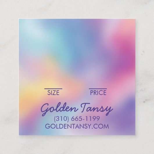 Regenboog Kleding Sieraden Prijs Maat Hang Label (Achterkant)