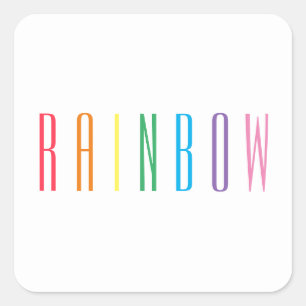 REGENBOOG Kleine Vierkante Stickers