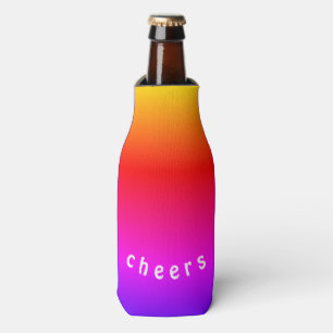 Regenboog kleur fles koeler proost - aangepaste te