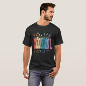 Regenboog kleur gelijkheid trots ontwerp t-shirt (Voorkant volledig)