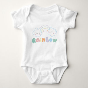 Regenboog Kleur Wolken Groen Roze Blauw Groen Wit Romper