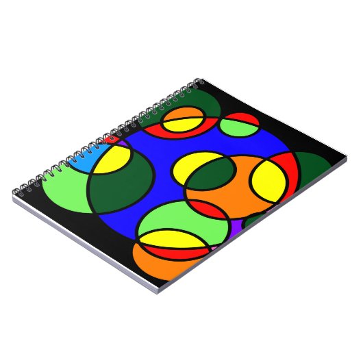 Regenboog kleuren cirkels notitieboek (Linkerzijde)