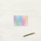 Regenboog kleuren Elegant gepersonaliseerd modern Post-it® Notes (Op bureau)