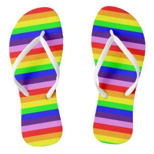 Regenboog Kleuren Horizontale Klassieke Kleurrijke Teenslippers