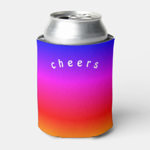 Regenboog Kleuren Kan Koeler met Tekst - Proost
