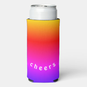 Regenboog Kleuren Koelbox Proost - Aangepaste Teks
