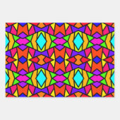 Regenboog Kleuren Patchwork Geometrische Herhaal P Inpakpapier Vel (Voorkant 2)