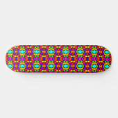 Regenboog Kleuren Patchwork Geometrische Herhaal P Skateboard (Horizontaal)
