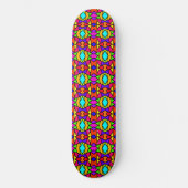 Regenboog Kleuren Patchwork Geometrische Herhaal P Skateboard (Voorkant)