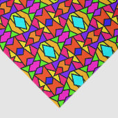 Regenboog Kleuren Patchwork Geometrische Herhaal P Tissuepapier (Detail)