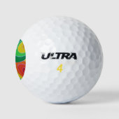 Regenboog kleuren spiralen golfballen (Logo)