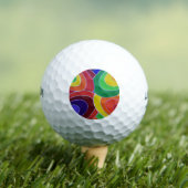 Regenboog kleuren spiralen golfballen (Insitu Shirt)