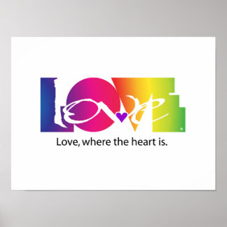 Regenboog Kleuren van Liefde Poster