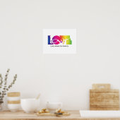 Regenboog Kleuren van Liefde Poster (Keuken)