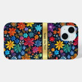Regenboog Kleurrijke Elegantie: Uniek Bloemen Patr Case-Mate iPhone Case (Achterkant (horizontaal))