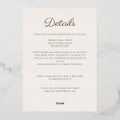 Regenboog Kleurrijke Golden Folie bruiloft Folie Uitnodiging (Achterkant)