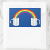 Regenboog Koffie Datum T-shirt Rechthoekige Sticker (Tas)