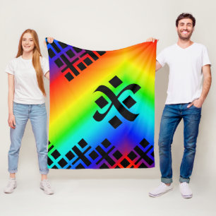 Regenboog komt uit fleece deken