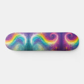 Regenboog Kosmische Galaxy Yin Yang Ocean Waves Sk Skateboard (Horizontaal)