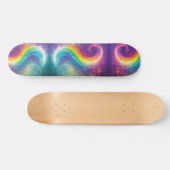 Regenboog Kosmische Galaxy Yin Yang Ocean Waves Sk Skateboard (Horizontaal)