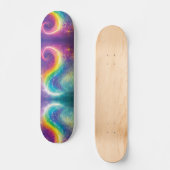 Regenboog Kosmische Galaxy Yin Yang Ocean Waves Sk Skateboard (Voorkant)