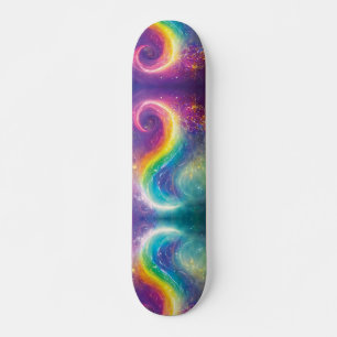 Regenboog Kosmische Galaxy Yin Yang Ocean Waves Sk Skateboard