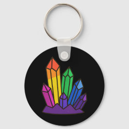 Regenboog Kristal Cluster Sleutelhanger