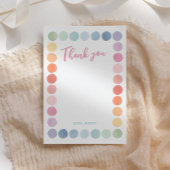 Regenboog Kunst Verjaardagsfeestje Bedankkaart