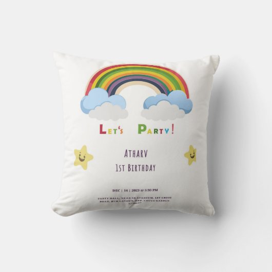 Regenboog Kussen (Voorkant)